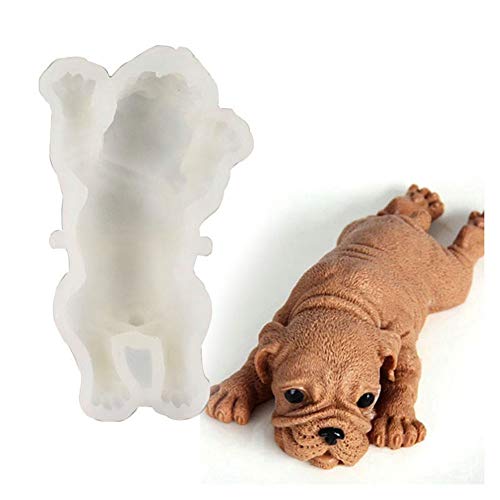 Egurs 3D Hund Silikonform Shar Pei Hund Mops Kuchenform DIY Fondant Schokolade Mousse Dekoration 4 inch von Egurs