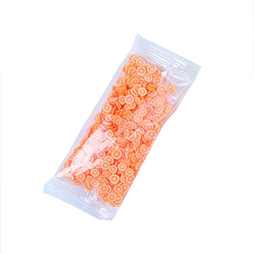 Egurs 800pcs Obst Scheiben Polymer Clay Fruchtscheiben Nail Art DIY Decoraties Accessoires Heimwerker Kunsthandwerk Harz Schleimherstellung Handy Dekoration Zubehör Orange von Egurs
