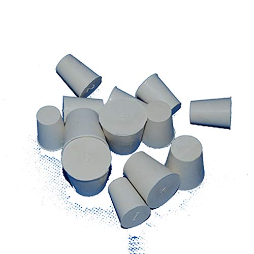 Egurs Gummistopfen Konische Rohrstopfen Naturkautschuk 10x Labor Voll Gummi Stecker Stopper 000#8 * 13mm von Egurs
