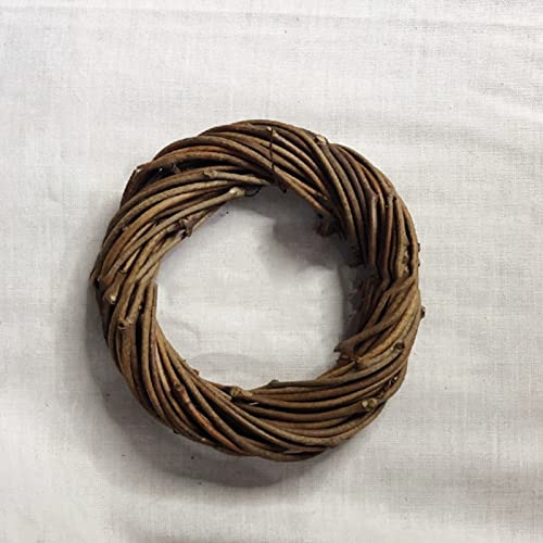 Egurs Rattan Kranz Weidenkranz ungeschält Kränze für Weihnachten Türkranz Holz Dekoration Ornament Tor Wand Party Hochzeit Blumengeschäft 10cm von Egurs