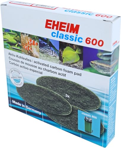 Eheim 2628170 Aktivkohlevlies (3 Stück) für Classic 600 (2217) von Eheim