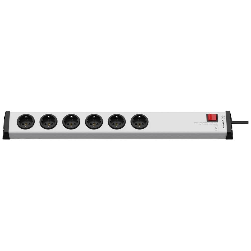 Ehmann 0268x0062301 Steckdosen Verteiler Silber Schwarz Schutzkontakt Steckdose B-Ware von Ehmann