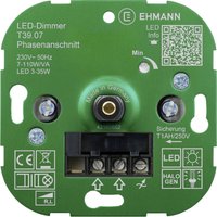 Ehmann - 3900x0700 Unterputz Dimmer Geeignet für Leuchtmittel: Energiesparlampe, LED-Lampe, Halogenlam von Ehmann