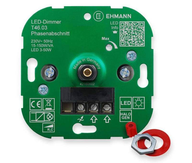 Ehmann Drehdimmer EHMANN Unterputz-Dimmer T46.03, Phasenabschnitt von Ehmann
