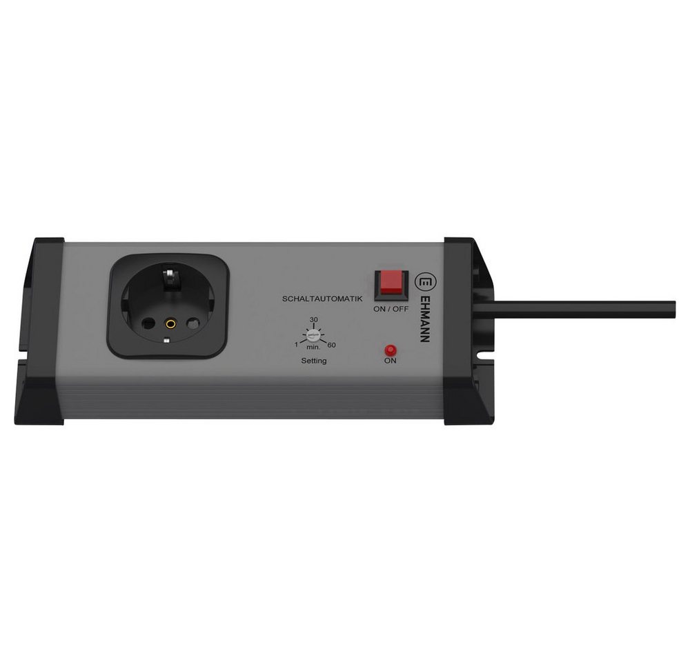 Ehmann Ehmann 0217x01014A01 Steckdosenleiste mit Schaltuhr 1fach Grau, Anthra Steckdosenleiste (Kabellänge 1.50 m) von Ehmann