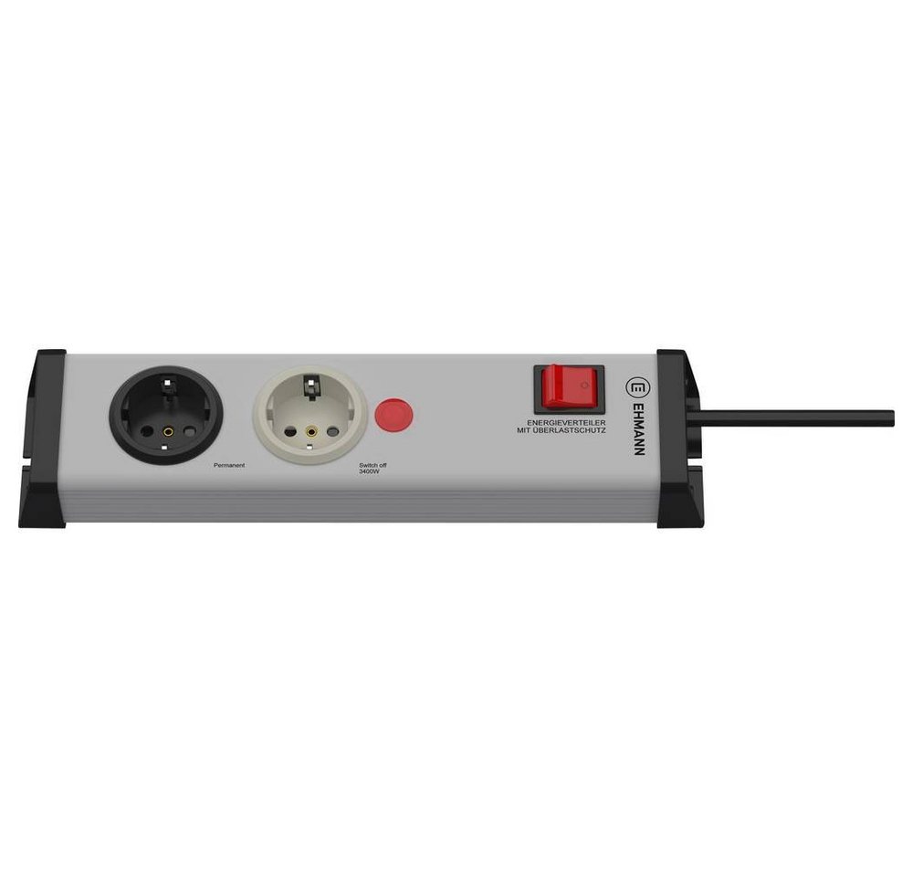 Ehmann Spezial 0218x00022301 Steckdosenleiste (Kabellänge 1.50 m), erhöhter Berührungsschutz, mit Schalter von Ehmann