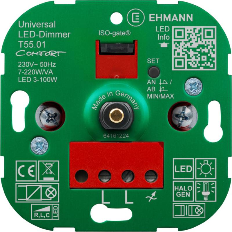 Ehmann Universal LED Dimmer Comfort T55.01 - 100 W Ehmann Universal LED Dimmer Comfort T55.01 - 100 W von Ehmann