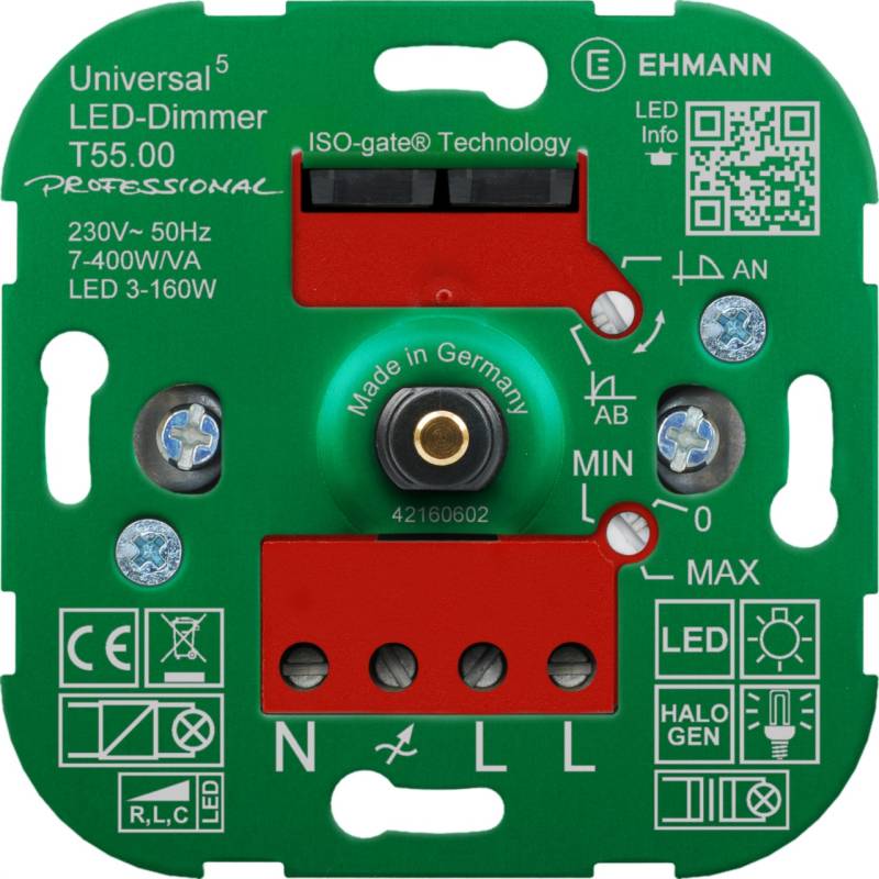 Ehmann Universal LED Dimmer Professional T55.00 - 160 W Ehmann Universal LED Dimmer Professional T55.00 - 160 W von Ehmann