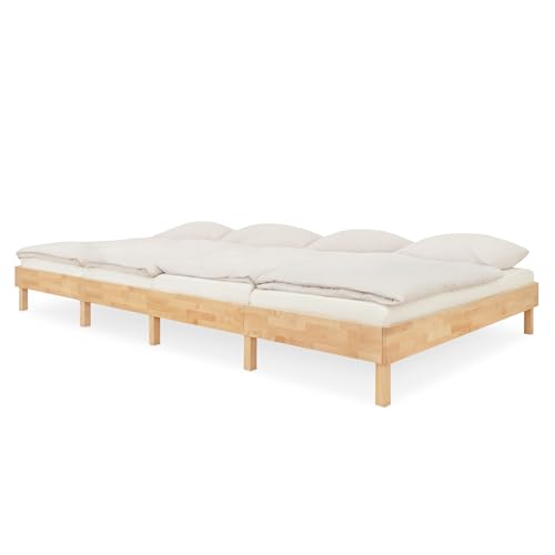 Ehrenkind® Familienbett Plano, 360 × 200 cm FSC® Zertifiziert | Birke Lackiert | 2‑in‑1 Höhe (Bodenbett oder Standard), Modular und Höhenverstellbar von Ehrenkind