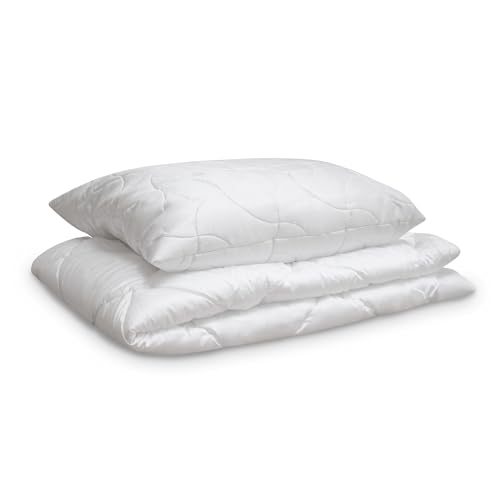 Ehrenkind® Kinder-Steppbetten-Set Flora | 100% nachwachsende Rohstoffe | Kinder-Decke + Kissen | Standard 100 by Oeko-TEX | Decke 200x135 cm Kissen 80x80 cm von Ehrenkind