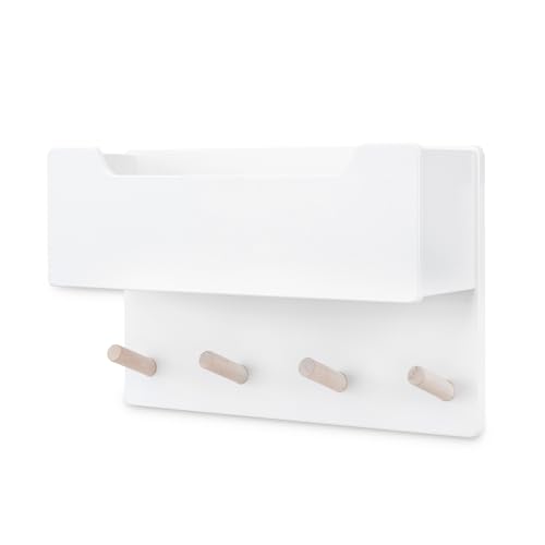 Ehrenkind® Kindergarderobe | Aus robusten Holz | Garderobe Kinder | Klein Weiß Kleiderhaken Kinder | geeignet als Wandregal Kinderzimmer | Kleiderhaken Wand | Kinder Kleiderhaken von Ehrenkind