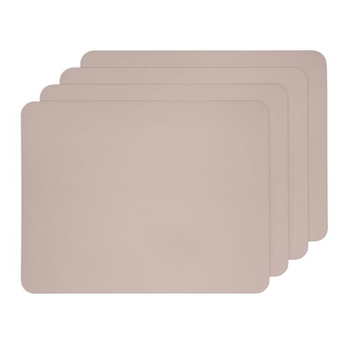Ehrenkind® Platzset Kinder – Made in Germany Abwaschbares Tischset aus 100% PE, Eva-PP-Film, rutschfest und BPA-frei – Perfekte Tischunterlage für Mahlzeiten | 43x34 cm | 4-er Set | Taupe von Ehrenkind