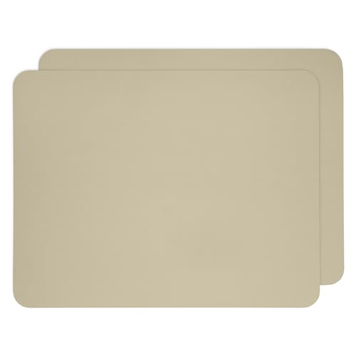 Ehrenkind® Platzset Kinder – Made in Germany Abwaschbares Tischset aus 100% PE, Eva-PP-Film, rutschfest und BPA-frei – Perfekte Tischunterlage für Mahlzeiten | 43x34 cm | 2-er Set | Khaki von Ehrenkind