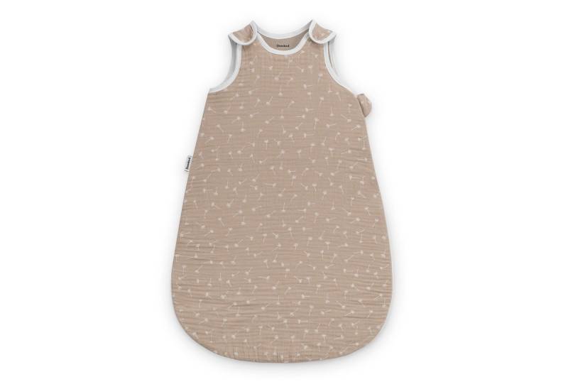 Ehrenkind Babyschlafsack Sommer 0.5 TOG, Rund aus Musselin (100 % Bio-Musselin, ohne Wattierung, leicht & atmungsaktiv, Beige Pusteblume), ideal für warme Nächte von Ehrenkind