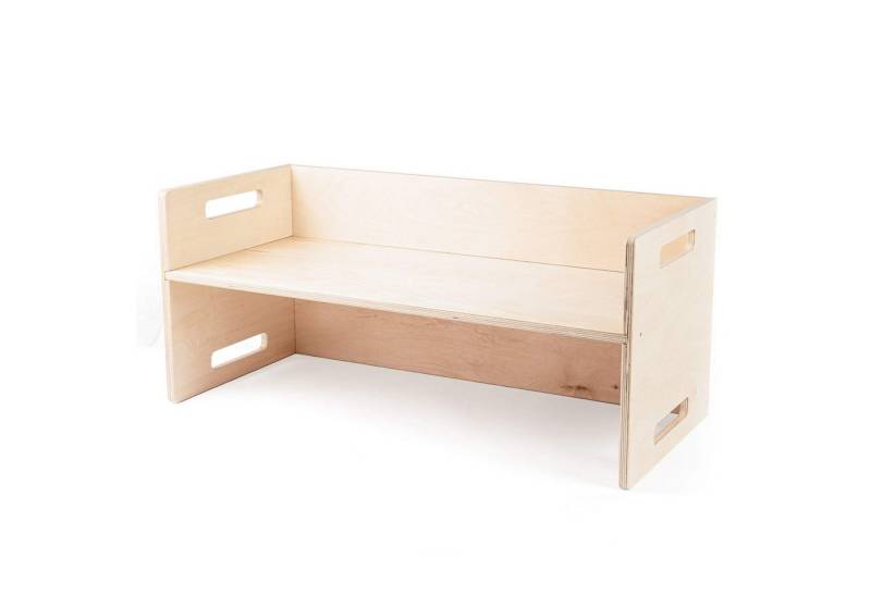 Ehrenkind Kinderhocker Montessori Wendehocker & Wendebank, Kindersitzgruppe Kinderzimmer (Wendehocker aus FSC zertifziertem Holz, Hocker & Bank für Kinderzimmer), aus Birkenschichtholz von Ehrenkind