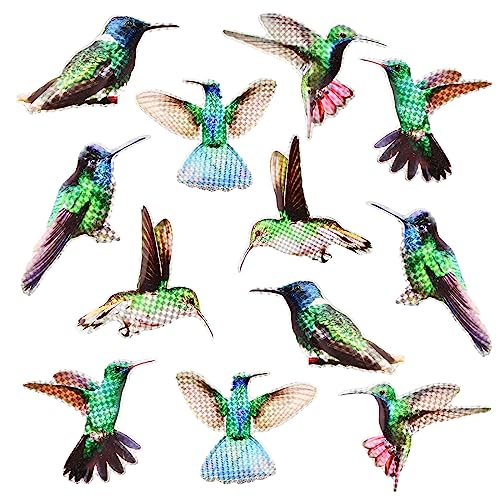 12 Pcs Fliegengitter Magnete für Vogelschlag-Schutz, Fliegengitter Fenster Magnete Set, DekorativeKühlschrankmagnete Fliegengitter, Magnetische Fliegengitter Aufkleber Packung von Ehuihuan