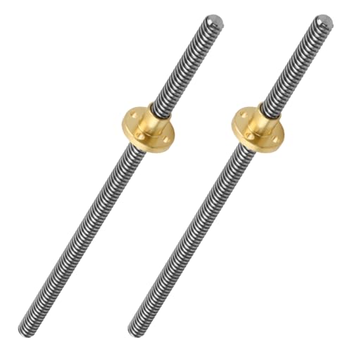 2-Stück Trapezgewindespindel, Überwurfmutter mit Acme-Gewinde für die Z-Achsen-Steuerung von 3D-Druckern und CNC-Maschinen-200mm 2-Stück Trapezgewindespindel, Überwurfmutter mit Acme-Gewinde für die Z-Achsen-Steuerung von 3D-Druckern und CNC-Maschinen-200mm von Ehuihuan