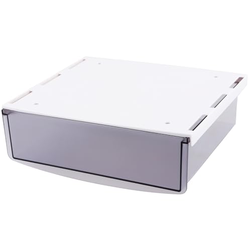 Ehuihuan 1 Stück Schublade Unter Schreibtisch, 24x21x7cm Selbstklebende Schublade, Unter Schreibtisch Aufbewahrungsbox, Versteckte Schreibtischschublade für Büro Schule Zuhause (Mattes Schwarz,L) von Ehuihuan