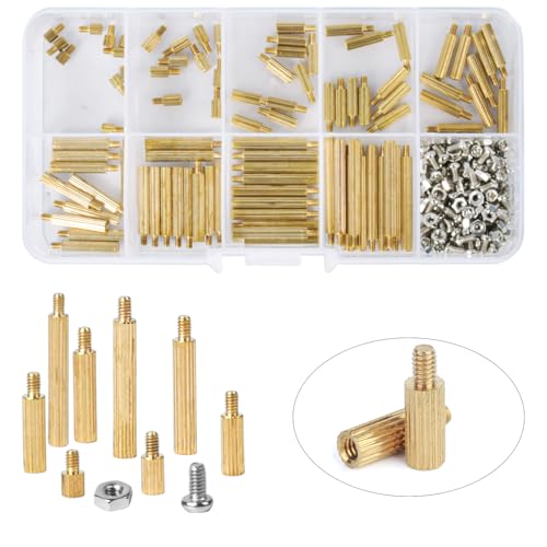 Ehuihuan 270 Stück Messing Ständer, M2 Weiblich-Männlich Sechskant Scheiben, Sechskant Außenhüllen, PCB Platinen Ständer für Raspberry Pi Ehuihuan 270 Stück Messing Ständer, M2 Weiblich-Männlich Sechskant Scheiben, Sechskant Außenhüllen, PCB Platinen Ständer für Raspberry Pi von Ehuihuan