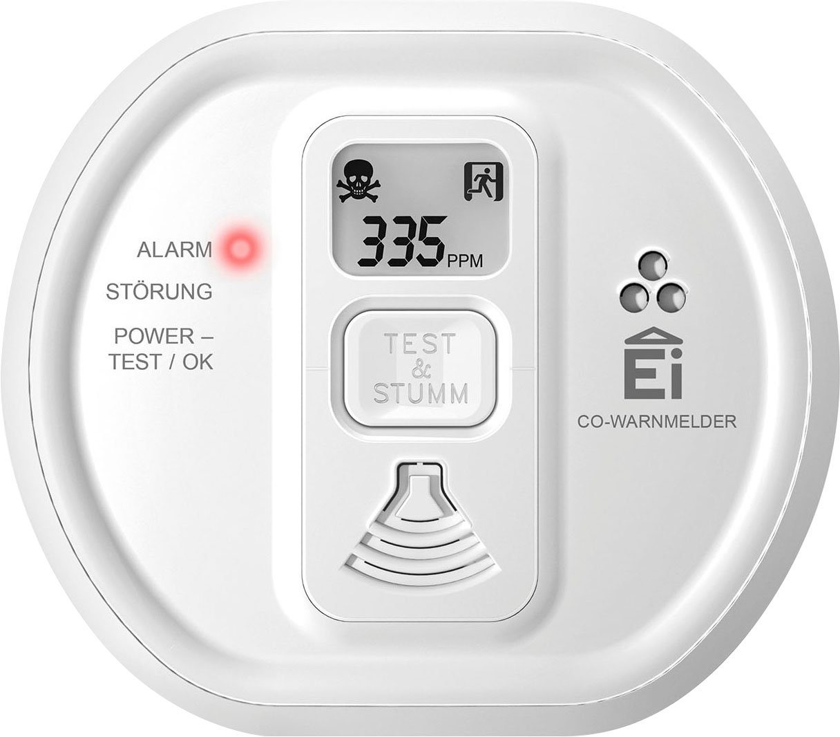 Ei Electronics Ei208D CO-Melder (LCD-Display, mit 10-Jahres-Batterie und LCD-Display) von Ei Electronics