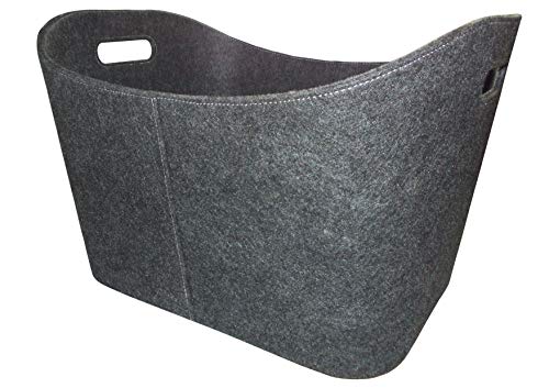 Metrox Allzweck Korb - Premium Qualität Brennholz Korb aus Filz – stabil und für große Mengen mit Griffen - Ideal für Holzlagerung, Spielzeug, Zeitschriften – Grau 99157 Metrox Allzweck Korb - Premium Qualität Brennholz Korb aus Filz – stabil und für große Mengen mit Griffen - Ideal für Holzlagerung, Spielzeug, Zeitschriften – Grau 99157 von Metrox