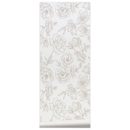 Eiauiuo Fensterfolie Weiße Basisfolie & Phnom Penh Blumen Fenster Dekorfolie Blickdicht Sichtschutzfolie Statisch Haftend Sonnenschutz Scheibenfolie Anti-UV Kinderzimmer Küchen Selbstklebend Glasfolie von Eiauiuo