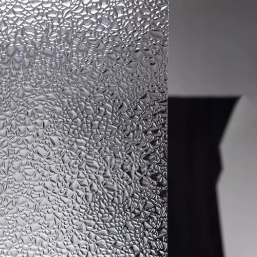 Eiauiuo Sichtschutzfolie für Fenster und Glas Fensterfolie mit Wasserwellen Milchglasfolie Fenster Dekorfolie Selbstklebende Sonnenschutzfolie Fenster Glasaufkleber Anti-UV Klebefolie für Zuhause Büro von Eiauiuo
