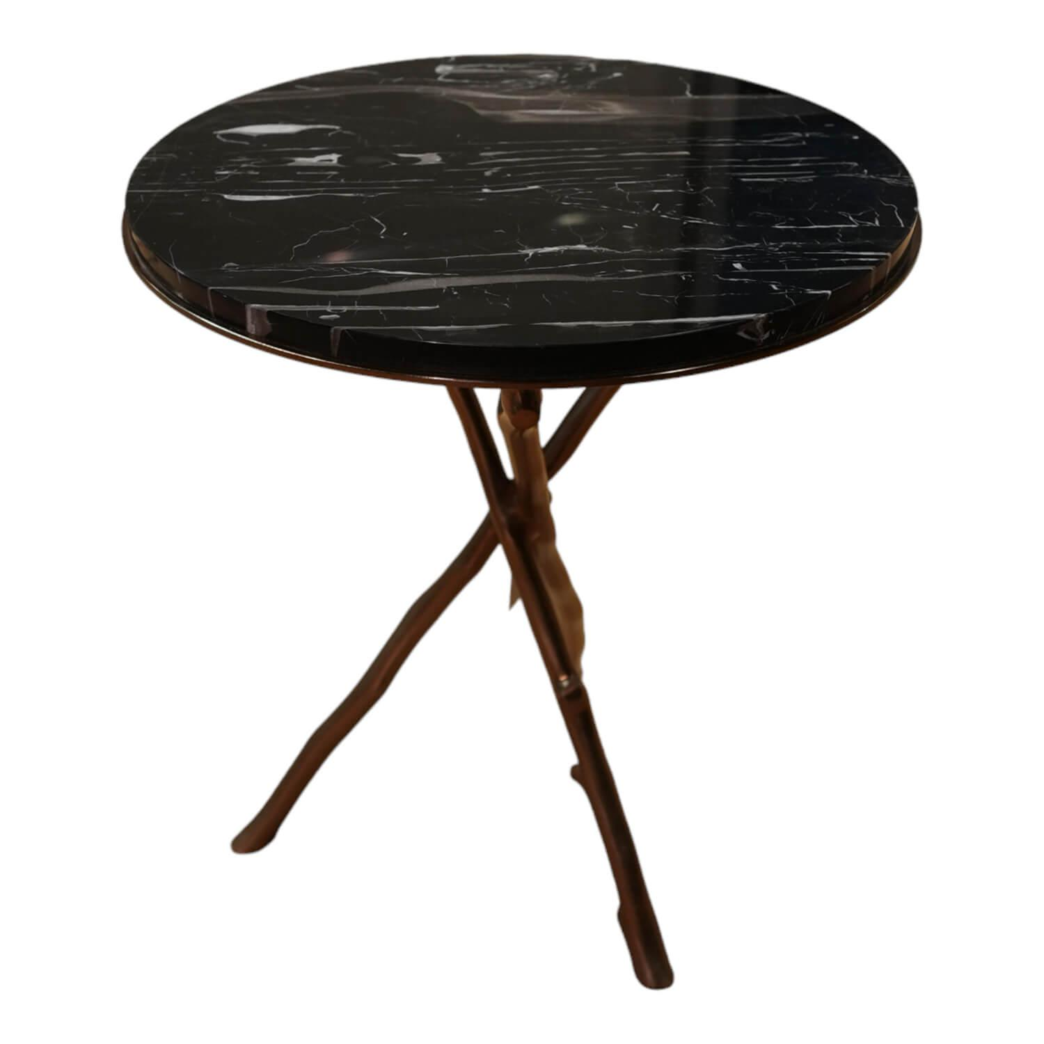 Beistelltisch Westchester Tischplatte Schwarzer Marmor Zweiggestell Metall Mit G... Beistelltisch Westchester Tischplatte Schwarzer Marmor Zweiggestell Metall Mit G... von Eichholtz
