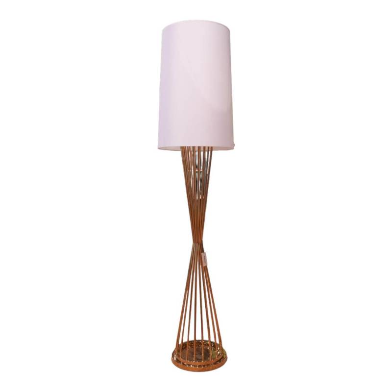 Stehlampe Holmes Gestell Edelstahl Sanduhrförmig Mit Gold Finish Lampenschirm Of... von Eichholtz