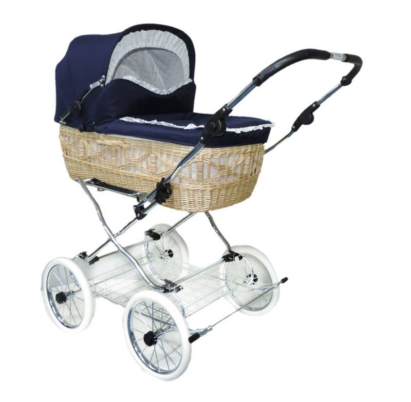 Eichhorn Kinderwagen Kombi-Kinderwagen Senator, mit Korb aus echter Weide - handgeflochten - made in Germany von Eichhorn Kinderwagen