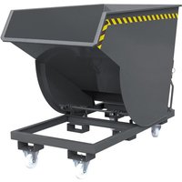 Eichinger® Schwerlast-Kippbehälter in hoher Bauhöhe, 3500 kg, 2250 Liter, anthrazitgrau von Eichinger®