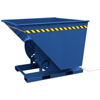 Eichinger® Kippbehälter in hoher Bauhöhe, quer zur und in Fahrtrichtung kippbar, 1000 kg, 750 Liter, enzianblau von Eichinger®