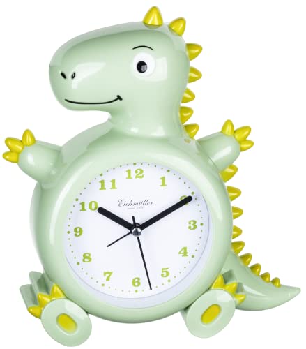 Eichmüller Kinder Dino Saurier Wecker Grün mit schleichender Sekunde und Alarm von Eichmüller