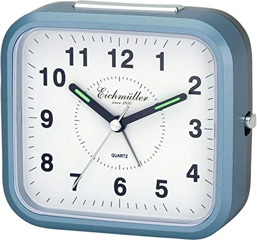 Eichmüller Quartz Wecker Blau Analog Weckwiederholung Licht inklusive Batterie von Eichmüller