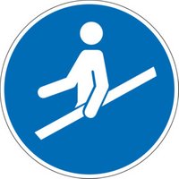 Eichner Gebotsschild Handlauf benutzen PVC blau von Eichner