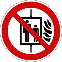 Eichner Verbotsschild Aufzug im Brandfall nicht benutzen 10 cm langnachleuchtend von Eichner