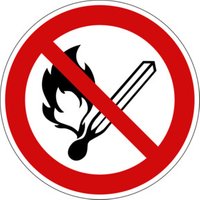 Eichner Verbotsschild Feuer, offenes Licht und Rauchen Verboten 20 cm Alu von Eichner