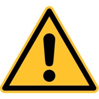 Eichner Warnschild Allgemeines Warnzeichen 20 cm selbstklebend von Eichner