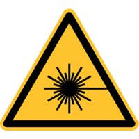 Eichner Warnschild Warnung vor Laserstrahl PVC gelb von Eichner