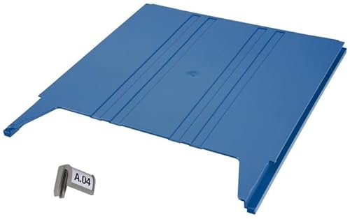 Wandsortierer FLAT, für Format DIN A4, Füllhöhe 9 mm, Ablagefach blau. von Eichner