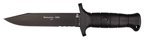 Eickhorn - Outdoormesser | Wolverine Schwarz Welle Professional | Klingenlänge: 17,6cm | Jagdmesser - Arbeitsmesser - Solingen - Messer | rostfrei - feststehend - Survival von Eickhorn