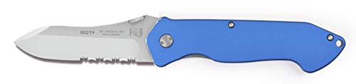 Eickhorn - Rettungsmesser|EPK-II silberne Klinge, blaue Schale | Klingenlänge: 8,5 cm| Messer - Solingen - Germany - Qualität |Rettungswerkzeug - Gürtelschneider - rostfrei von Eickhorn