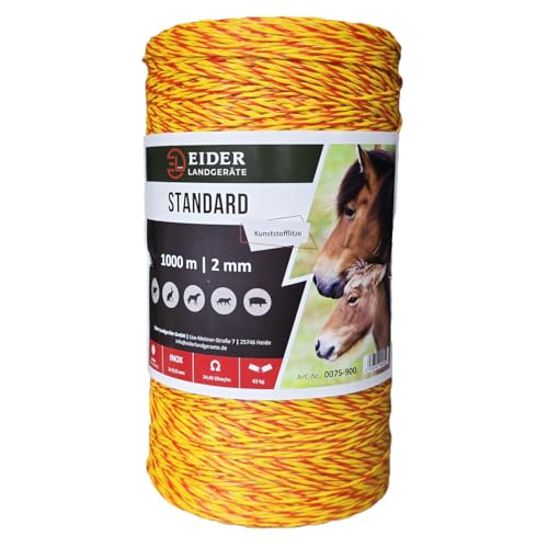 Weidezaunlitze Jumbo - Größe Auswählbar von 1000m - 5000m - Markenqualität von Eider Landgeräte zum Bestpreis - Made in Germany (2000 Meter) von Eider Landgeräte GmbH