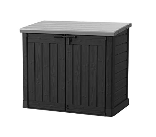 Koll Living Gartenbox Mülltonnenbox Gerätebox Schuppen für 2X 240 Liter Mülltonnen - 100% schimmelfrei durch Belüftung - Modell 2024 von Eider