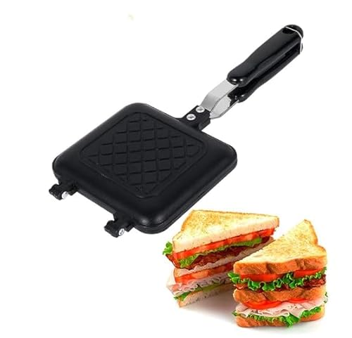 Camping Toaster Antihaft-Herd Backform, doppelseitig multifunktional, mit hitzebeständigem Griff, geeignet für Familienfrühstück oder Outdoor-Camping-Frühstücksbratpfanne Camping Toaster Antihaft-Herd Backform, doppelseitig multifunktional, mit hitzebeständigem Griff, geeignet für Familienfrühstück oder Outdoor-Camping-Frühstücksbratpfanne von Eidoct
