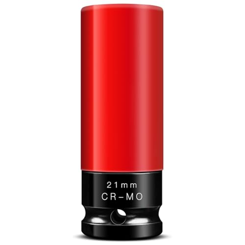 Eieenotee 1/2 "Antriebsrad-Protektor Impact Socket 21mm Lug Nuts Socket Farbcodierte Schutzhöhle von Eieenotee