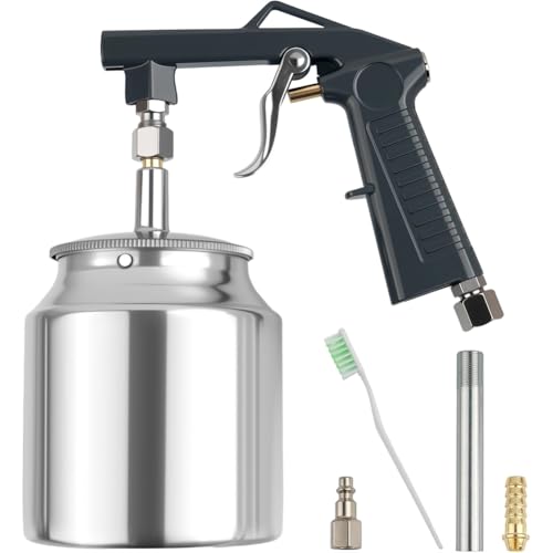 Eieenotee 1/4-Einlass-Unterbodenschutz-Sprühpistole, Flüssigkeitsfilm-Sprühpistole mit Flüssigkeitskanister zum Sprühen Von Gummierter Grundierung und Beschichtungen Eieenotee 1/4-Einlass-Unterbodenschutz-Sprühpistole, Flüssigkeitsfilm-Sprühpistole mit Flüssigkeitskanister zum Sprühen Von Gummierter Grundierung und Beschichtungen von Eieenotee