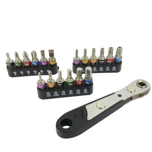 Eieenotee 1/4" Ratschenschlüssel-Set mit Schraubendreher-Bit-Set. Schraubendreher-Bits Doppelseitiger Ratschenschlüssel Schraubenzieher-Bits Kombinationswerkzeug. Eieenotee 1/4" Ratschenschlüssel-Set mit Schraubendreher-Bit-Set. Schraubendreher-Bits Doppelseitiger Ratschenschlüssel Schraubenzieher-Bits Kombinationswerkzeug. von Eieenotee