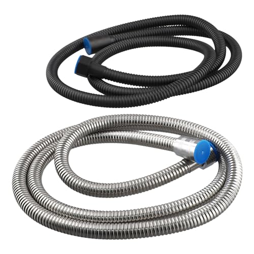 Eieenotee 1,5 M Duschkopfschlauch, Edelstahl, Silberfarbenes Rohr, Anti-Wicklung, Flexibles Badezimmer-Wasserhahn-Zubehör, 2 Stück Eieenotee 1,5 M Duschkopfschlauch, Edelstahl, Silberfarbenes Rohr, Anti-Wicklung, Flexibles Badezimmer-Wasserhahn-Zubehör, 2 Stück von Eieenotee
