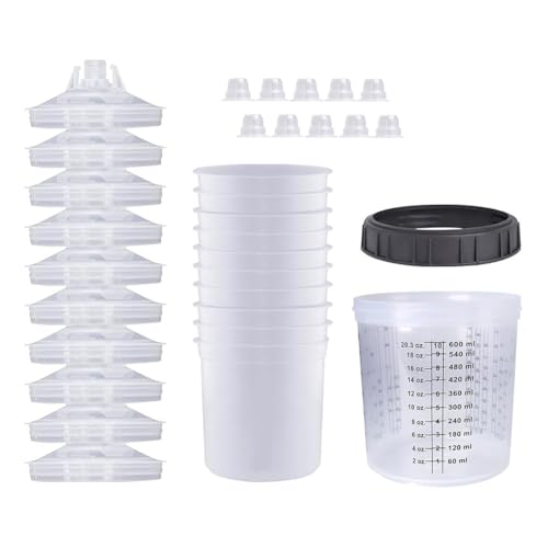Eieenotee 1 Satz Farbsprüher, Farbbehälter, Sprüh-Mischbecher, 600 Ml, Einweg-Messbecher, Typ H/O, Schnellbecher Eieenotee 1 Satz Farbsprüher, Farbbehälter, Sprüh-Mischbecher, 600 Ml, Einweg-Messbecher, Typ H/O, Schnellbecher von Eieenotee